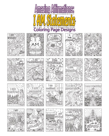Amazing Affirmations – I AM Coloring Pages