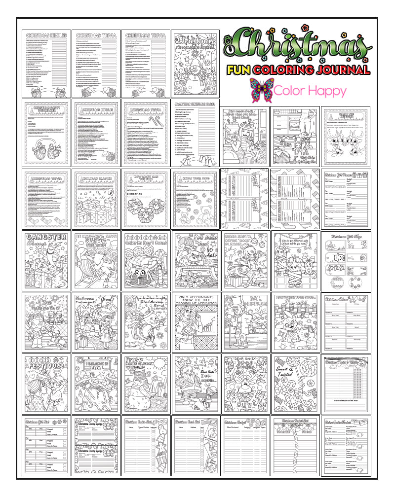 Christmas Fun Coloring Pages & Journal