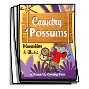 Country Possums Coloring Pages